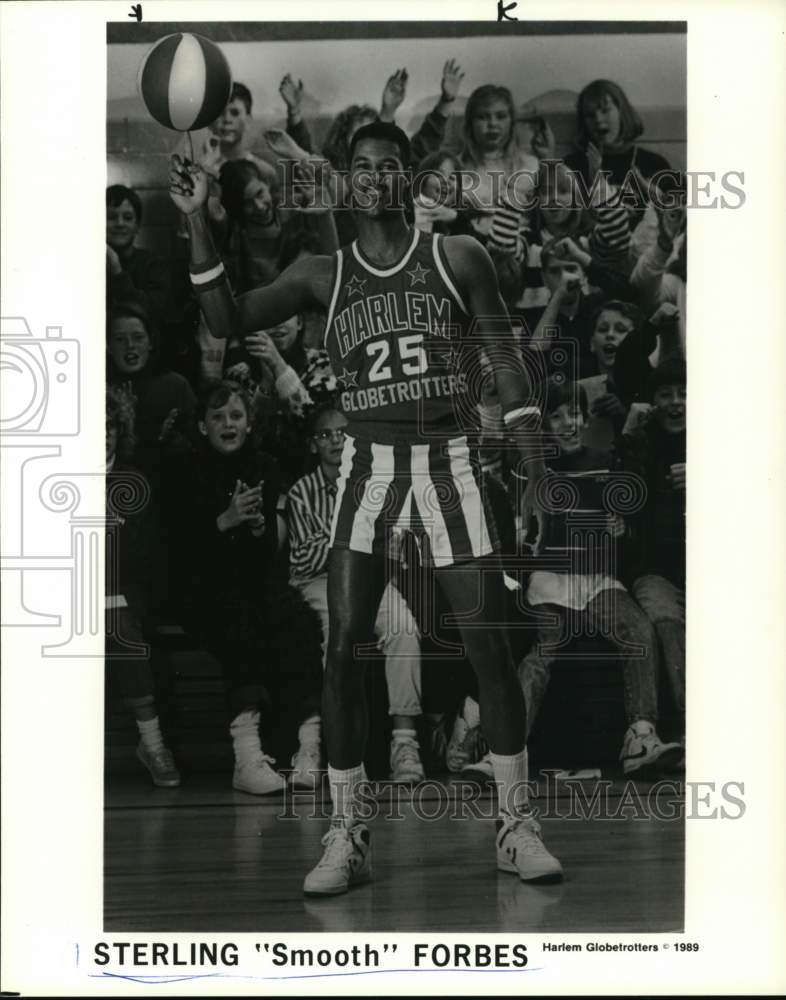 1989 Press Photo Sterling &quot;Smooth&quot; Forbes of the Harlem Globetrotters Basketball- Historic Images