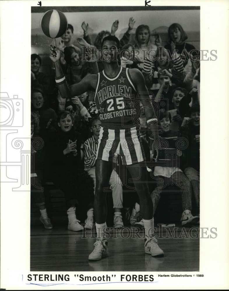 1989 Press Photo Sterling "Smooth" Forbes of the Harlem Globetrotters Basketball- Historic Images