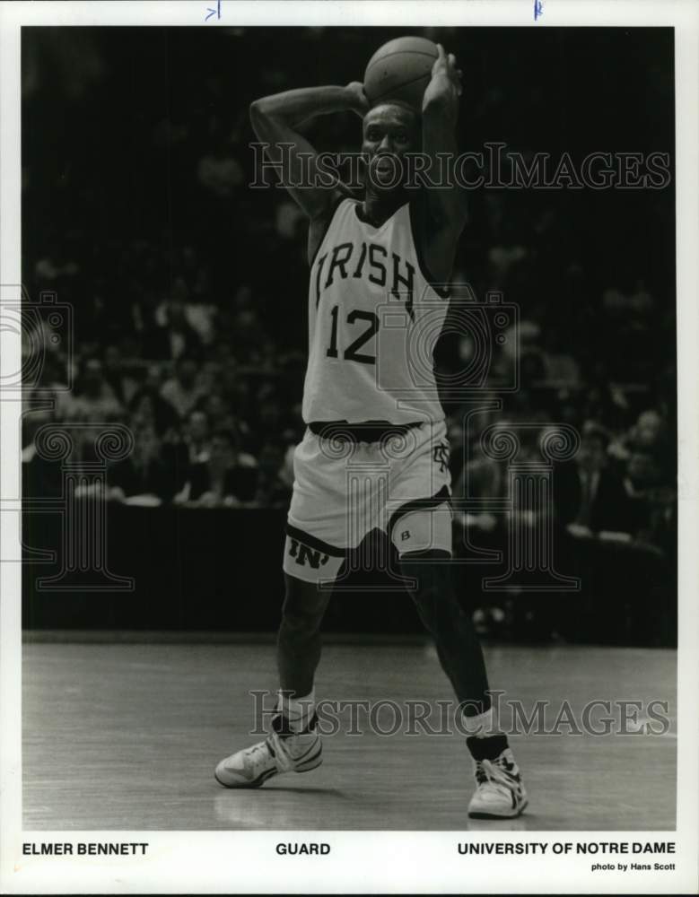 Press Photo University of Notre Dame Basketball Guard Elmer Bennett - sys06171- Historic Images