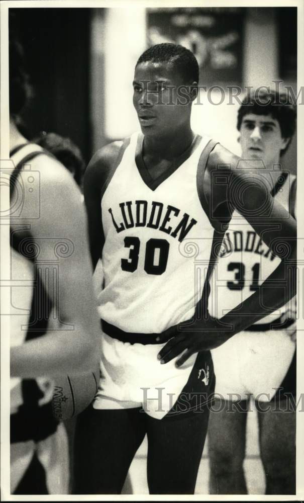 1984 Press Photo Randy Jones, Bishop Ludden basketball, New York - sys06260- Historic Images