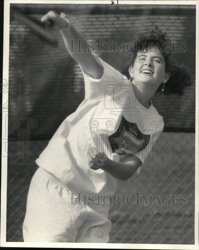 1986 Press Photo Ellen Barrett, Fayetteville Manlius Tennis Player - sys06455- Historic Images