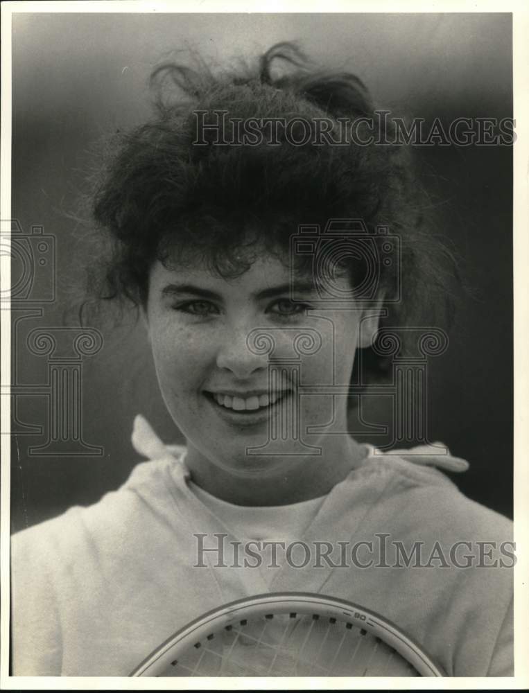 1988 Press Photo Fayetteville Manlius Tennis Player, Ellen Barrett - sys06456- Historic Images