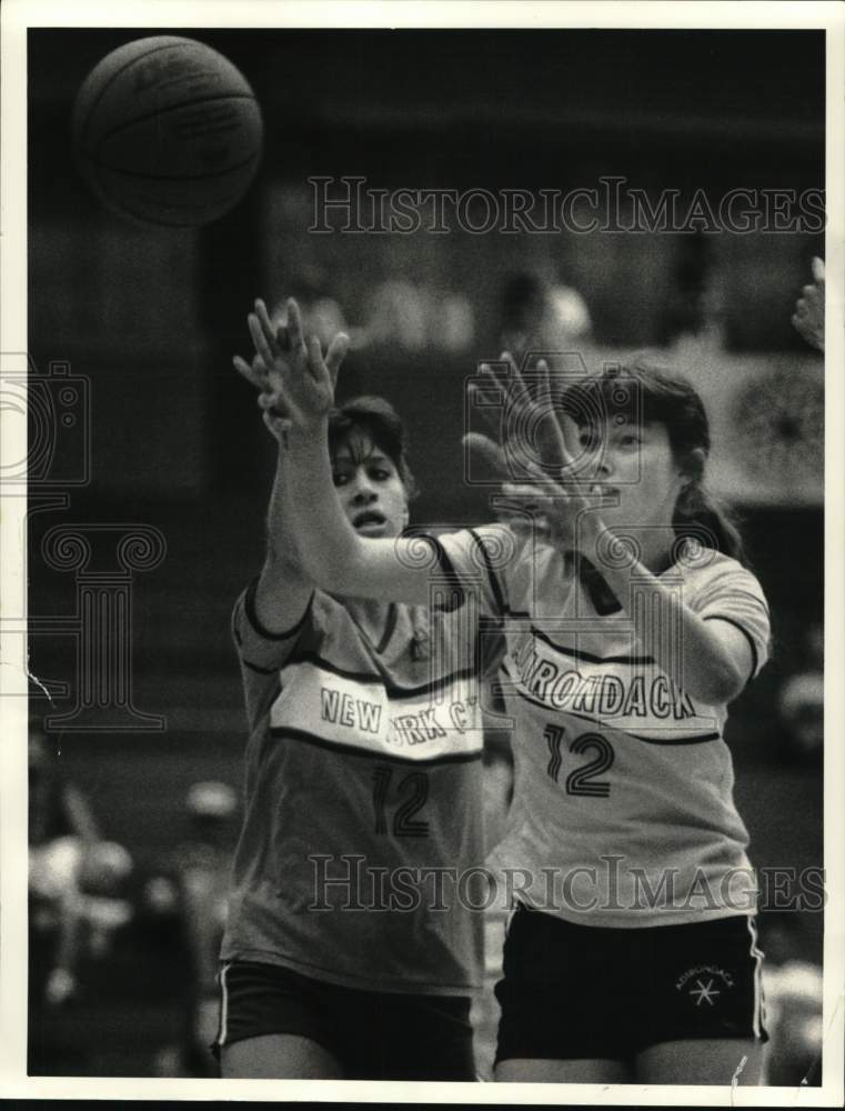 1987 Press Photo CNY-Adirondack girls basketball at Empire State Games, New York- Historic Images