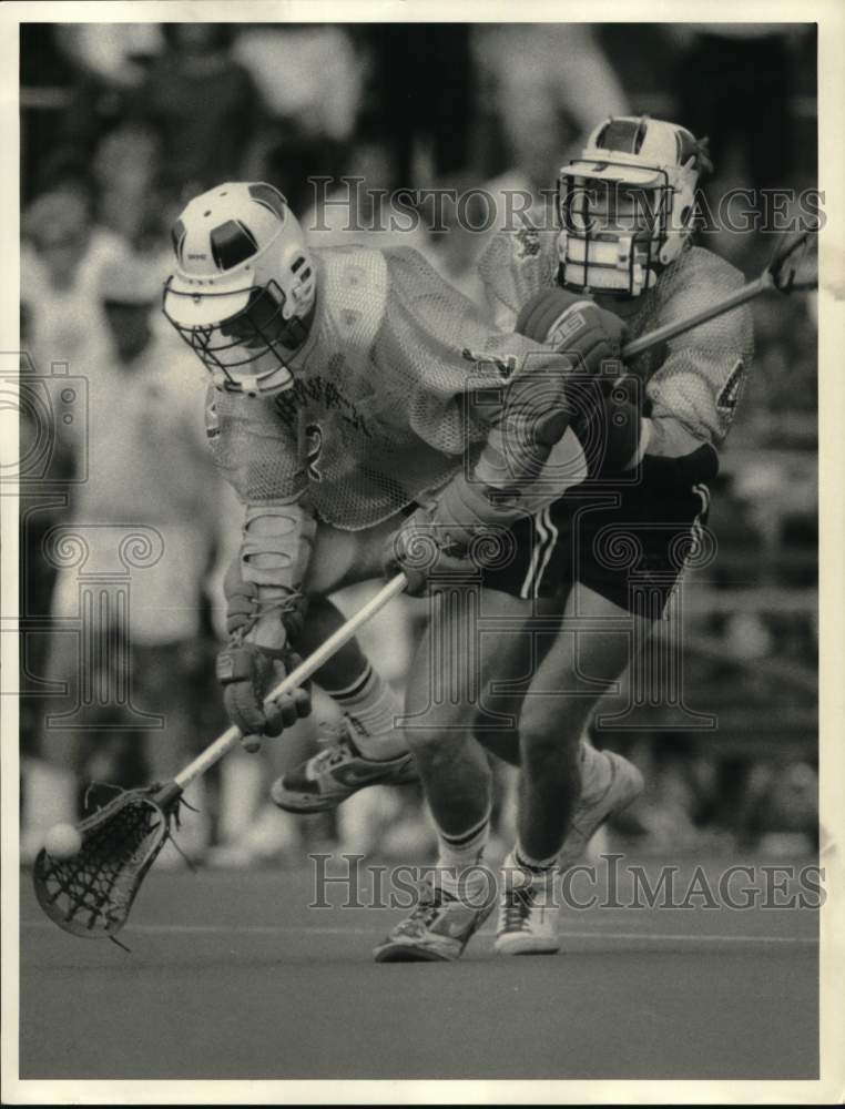 1987 Press Photo CNY vs Adirondack Lacrosse at Empire State Games, New YOrk- Historic Images