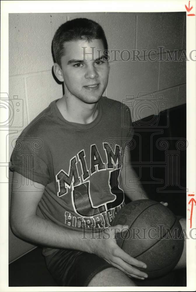 1991 Press Photo Basketball Player Chad Stewart - sys06682- Historic Images