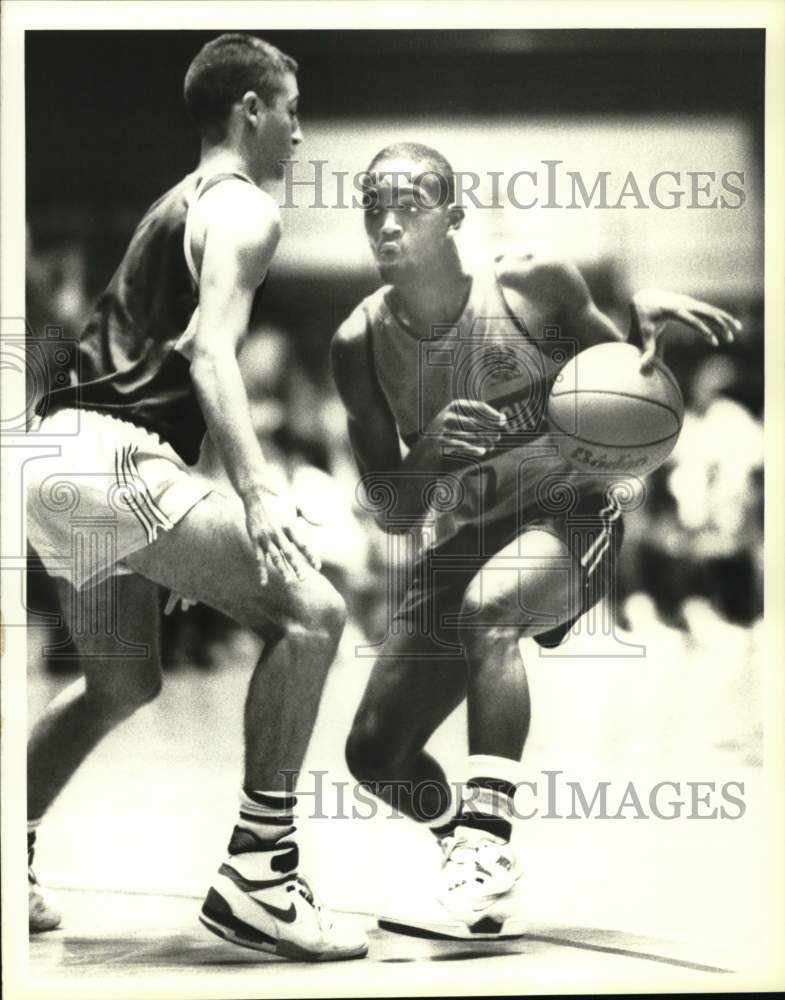 1988 Press Photo Dave Edwards, Basketball Player in Empire State Games, New York- Historic Images