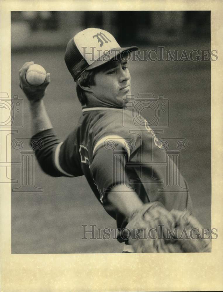 1985 Press Photo Jeff Seabury, Marcellus Baseball Player - sys06953- Historic Images