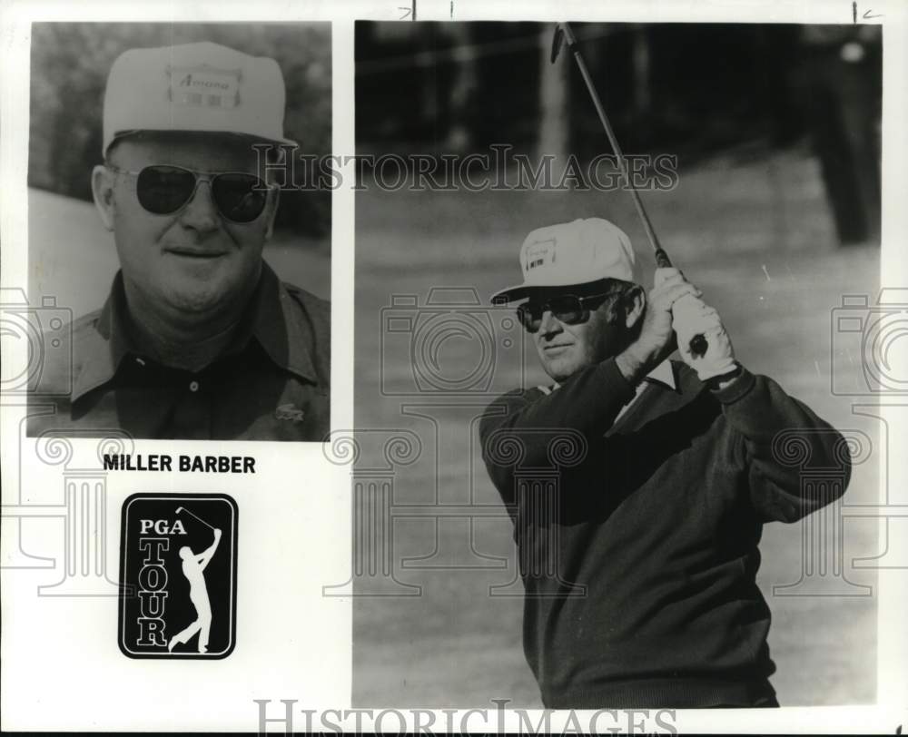 1985 Press Photo Two photos of PGA Tour golfer Miller Barber - sys07364- Historic Images