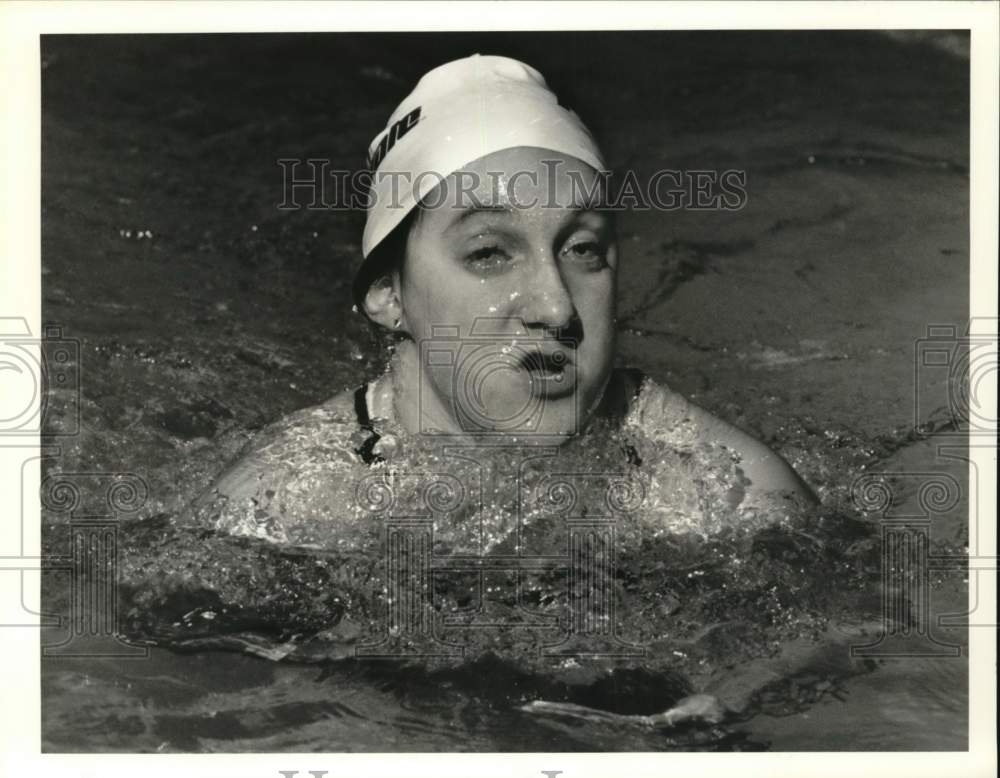 1989 Press Photo Swimmer Meagan Smothergill at the New York Empire State Games- Historic Images