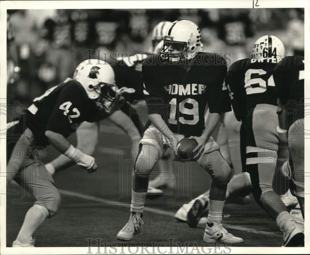 1986 Press Photo Tim Perfetti in Holland Patent versus Homer Football Game- Historic Images