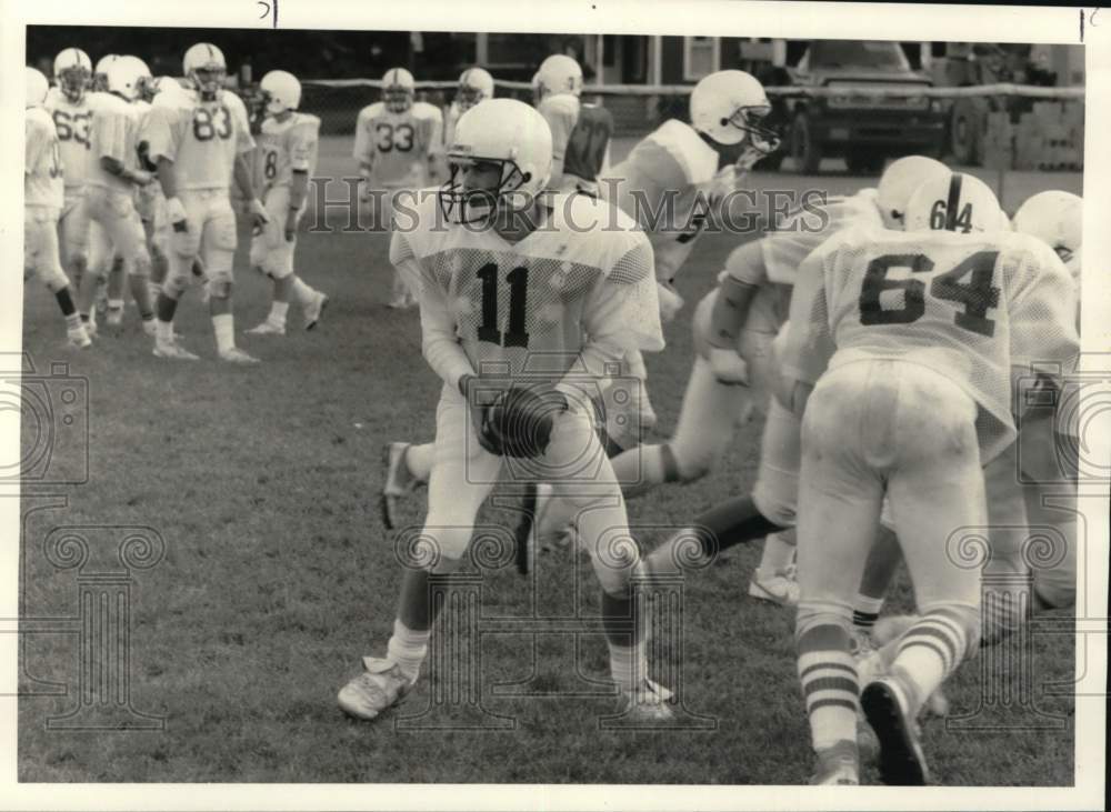 1986 Press Photo Football Practice in Homer, New York - sys07912- Historic Images