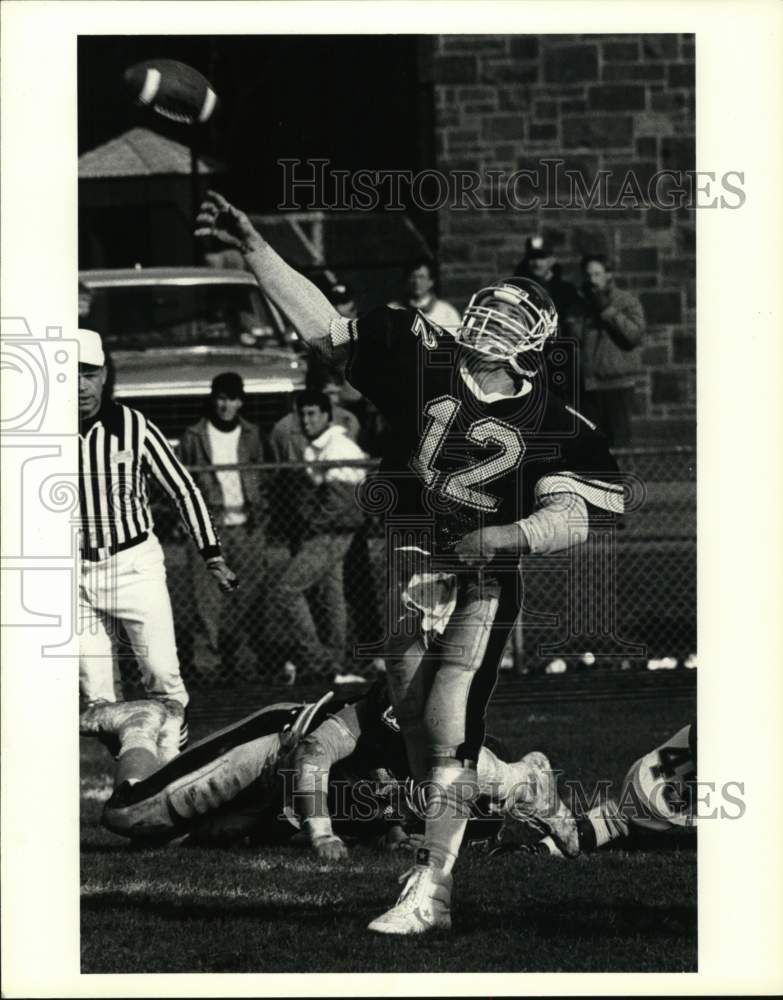 1989 Press Photo Dave Goodwin, Colgate University Quarterback Football Player- Historic Images