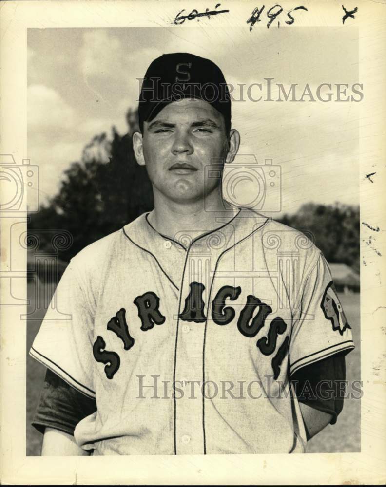 Press Photo Jack Morehead, Pitcher with Syracuse Chiefs, Baseball Team- Historic Images