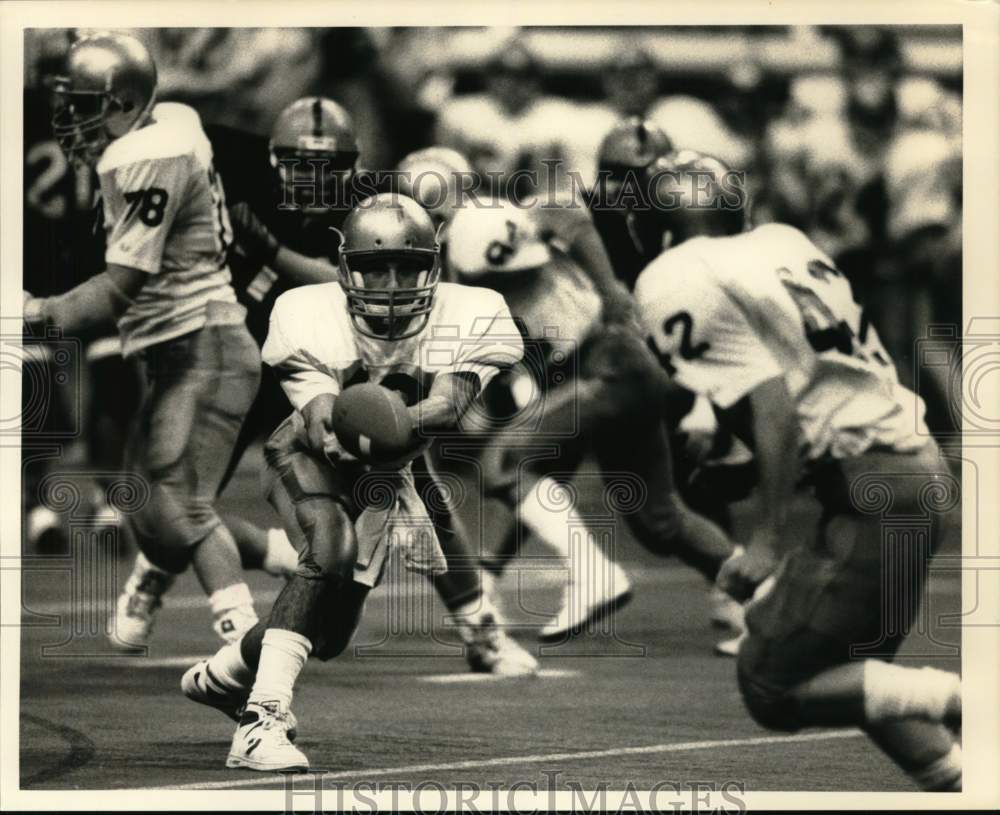 1988 Press Photo West Genesee Football Players at Rome Free Academy Game- Historic Images