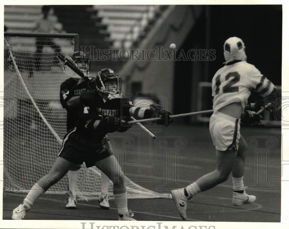 1985 Press Photo Frank Lanuto of Syracuse University, Pennsylvania Lacrosse Game- Historic Images