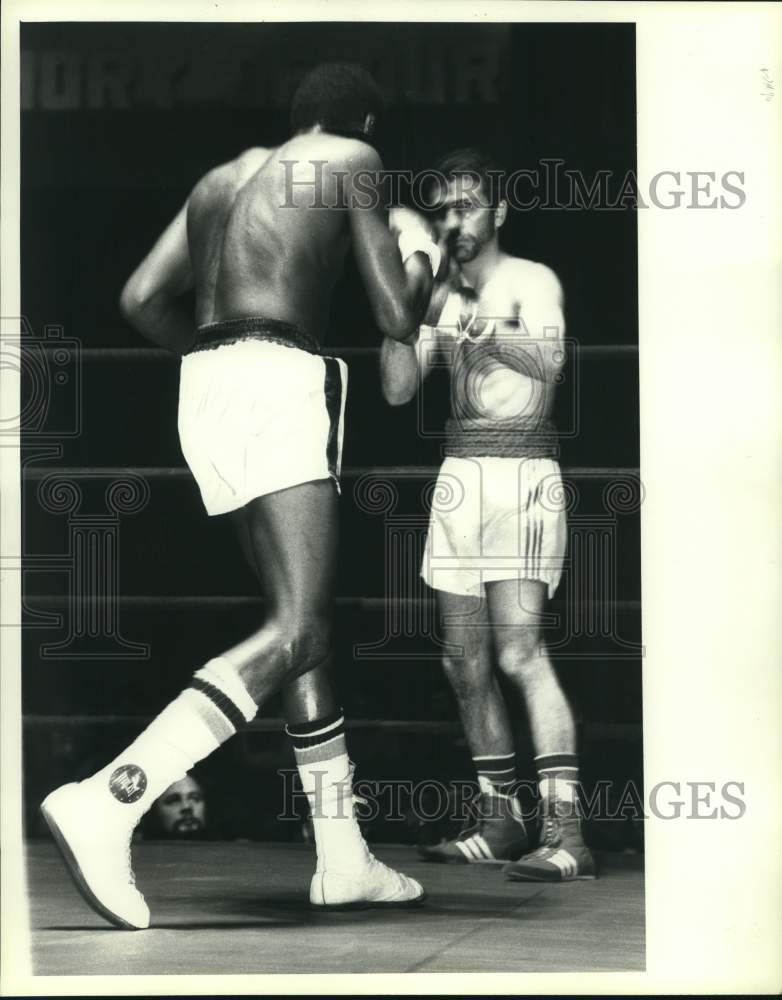 Press Photo Boxer Rocky Fratto and opponent in action - sys09989- Historic Images