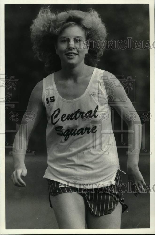 1987 Press Photo Owsego cross country runner Sheri Turverey - sys10172- Historic Images