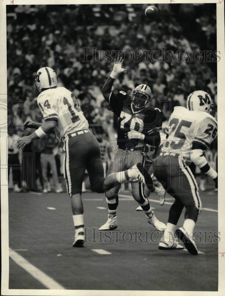 1987 Press Photo Miami (Ohio) and Syracuse play college football - sys10225- Historic Images