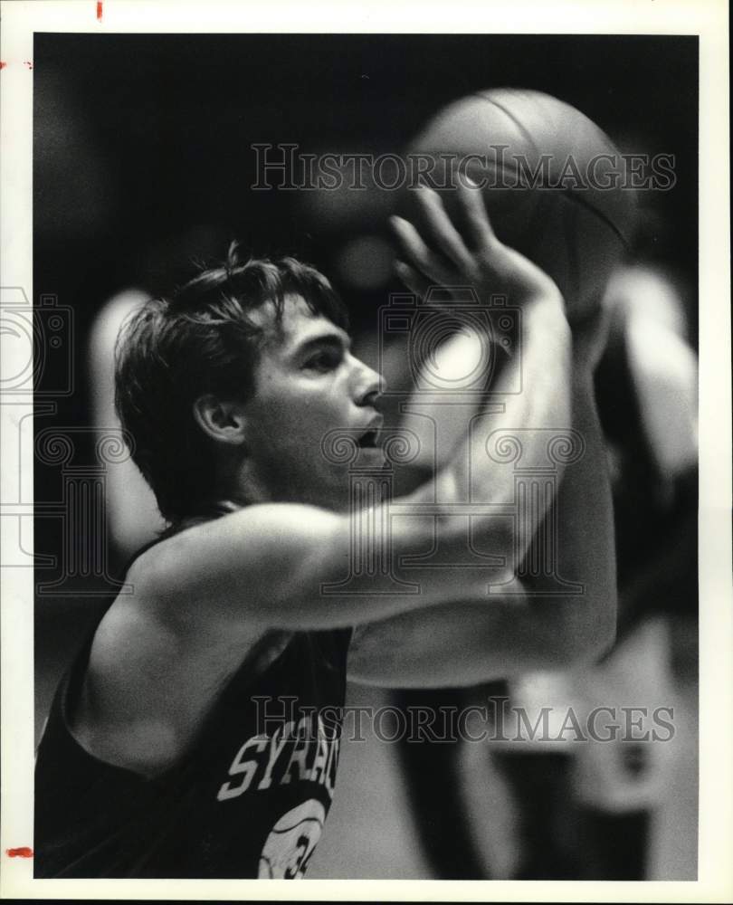 1990 Press Photo Syracuse college basketball player Scott McCorkle - sys10343- Historic Images