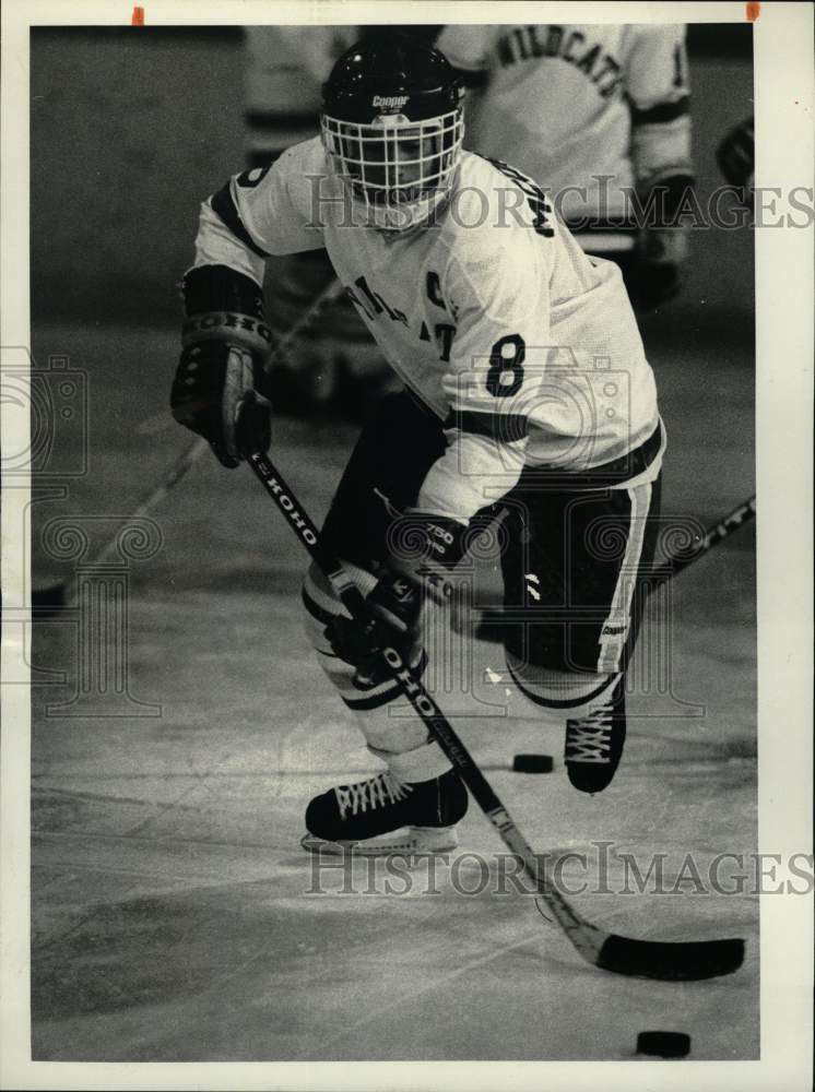 1984 Press Photo Hockey player Scott McDonald at Shove Park in Camillus- Historic Images