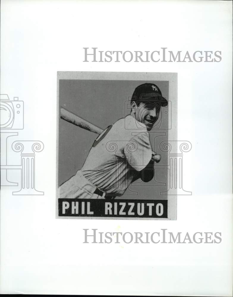 1948 Press Photo Phil Rizzuto 1948 Leaf Gum Company baseball card - sys10513- Historic Images