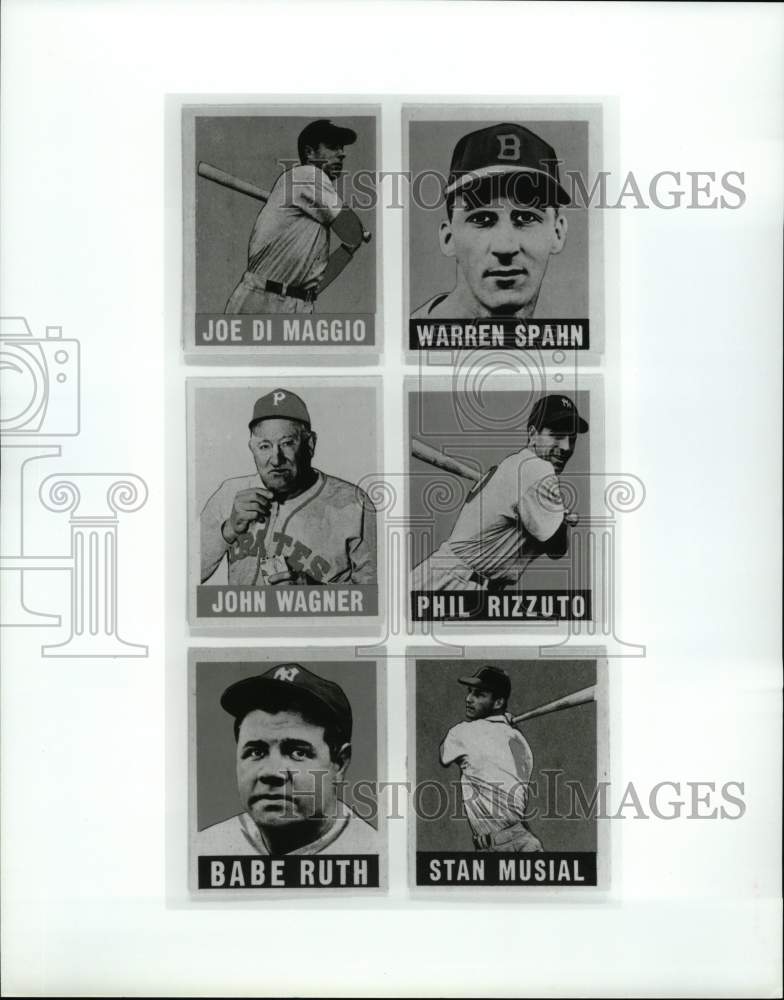 1948 Press Photo Leaf Chewing Gum Company baseball cards from Burdick Collection- Historic Images