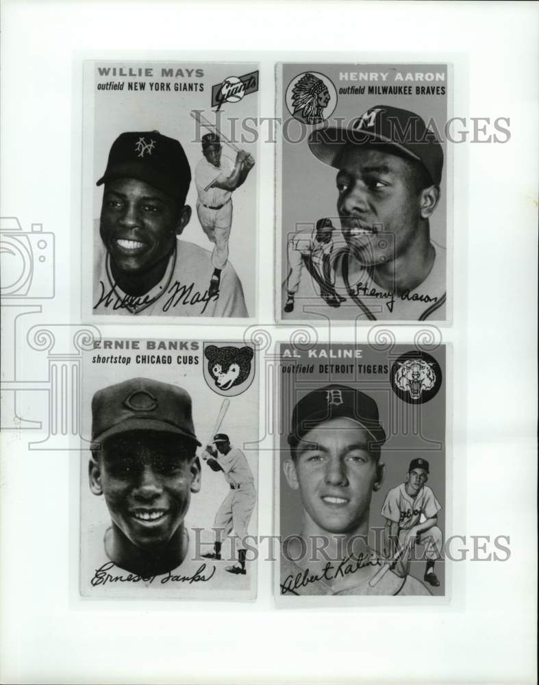 1954 Press Photo Topps baseball cards from the Jefferson R. Burdick Collection- Historic Images