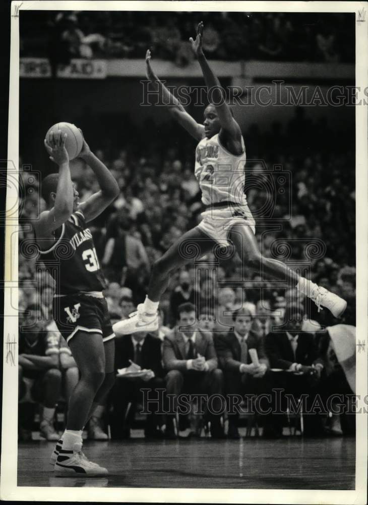 1987 Press Photo Syracuse and Villanova play men's college basketball- Historic Images