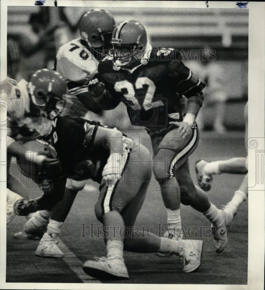 1986 Press Photo Daryl Johnston at Football Game- Historic Images