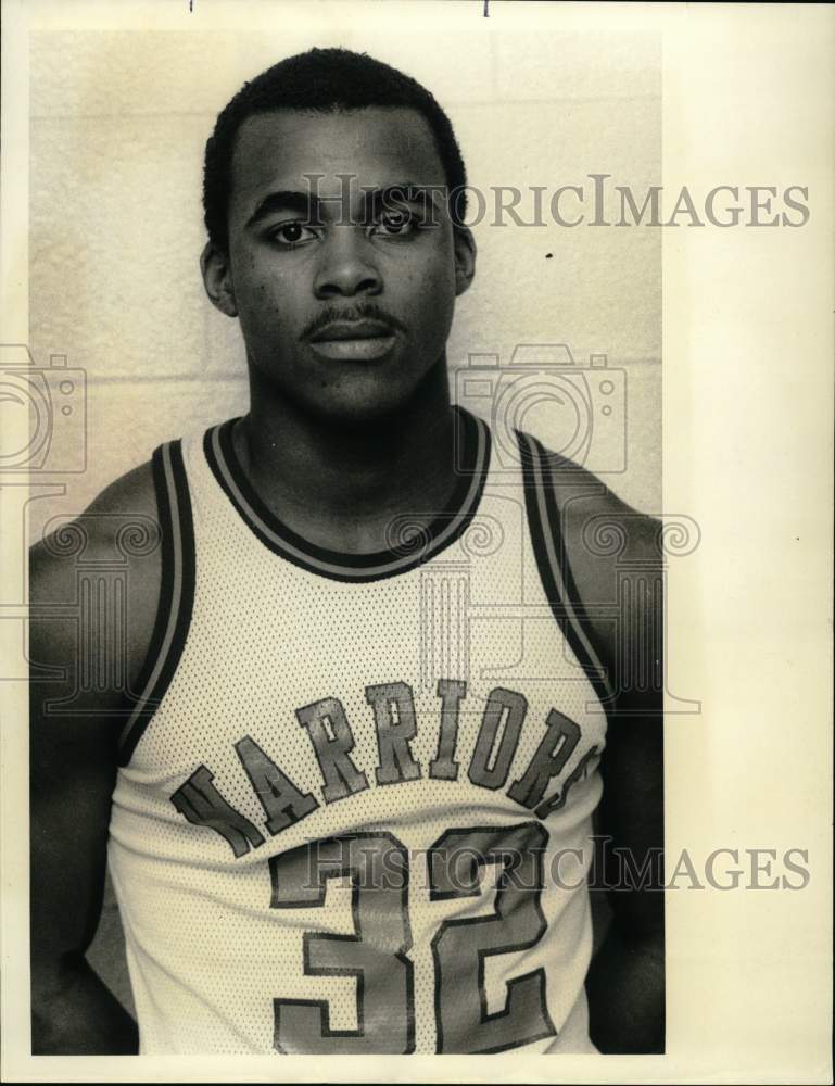 1984 Press Photo Chris Jones, Warriors Basketball Player- Historic Images