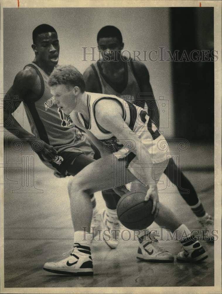 1986 Press Photo Mark Adams, Christian Brother Academy Basketball Player- Historic Images