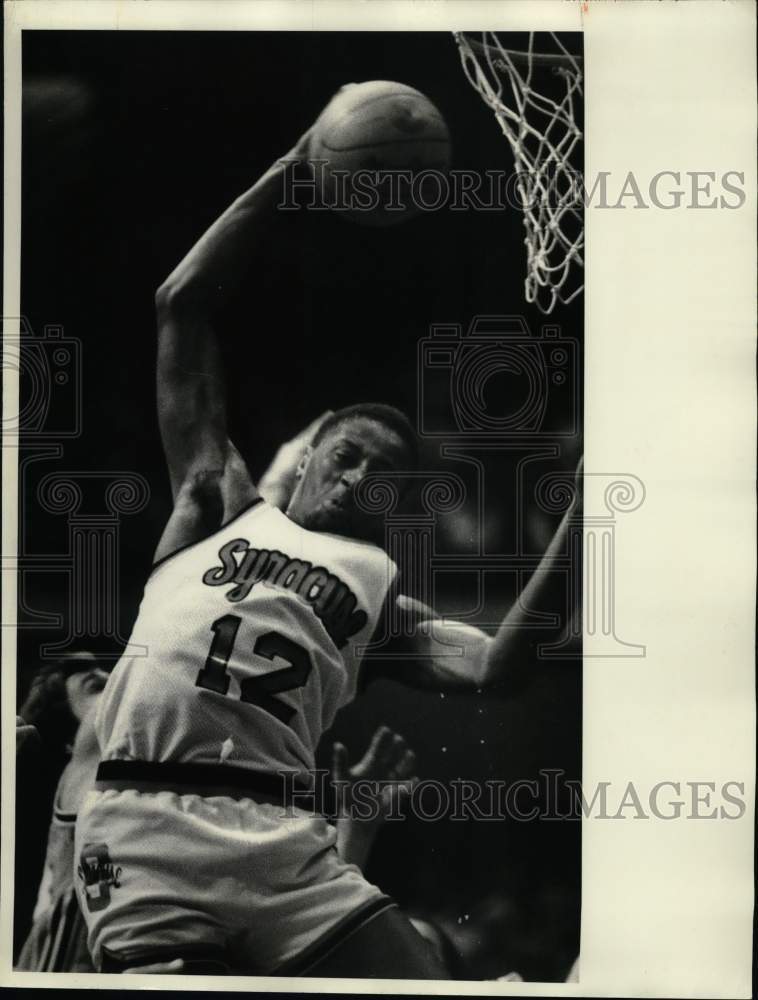 1984 Press Photo Rafael Addison, Syracuse University Basketball Player- Historic Images