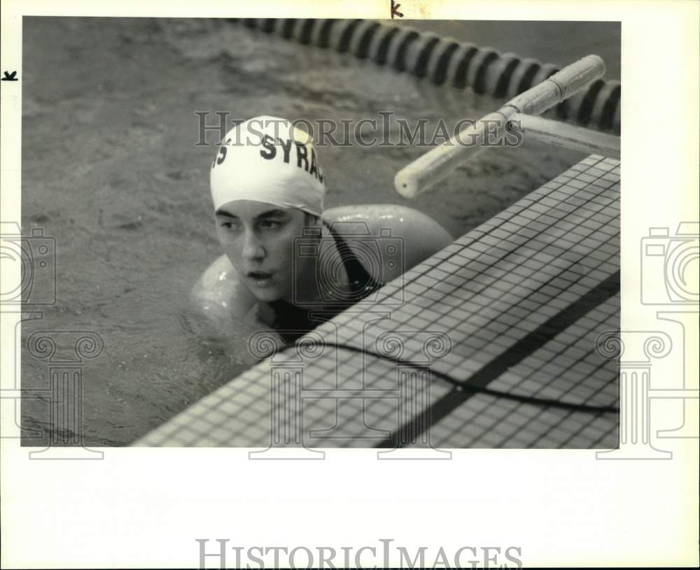 Press Photo Kenna Moran in U.S. swimming region I trials at Nottingham pool.- Historic Images