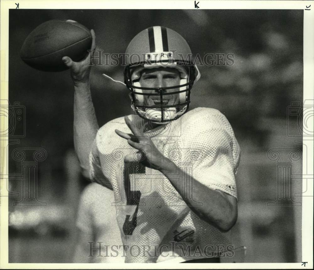 1988 Press Photo Todd Philcox, Syracuse University Football Quarterback- Historic Images