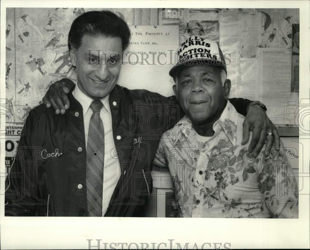 1985 Press Photo Ray Rinaldi and Billy Harris, Boxing Coaches- Historic Images