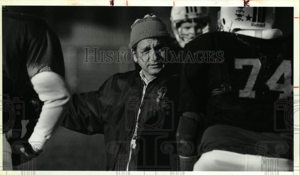 1990 Press Photo George Mangicaro, Liverpool High School Football Coach- Historic Images