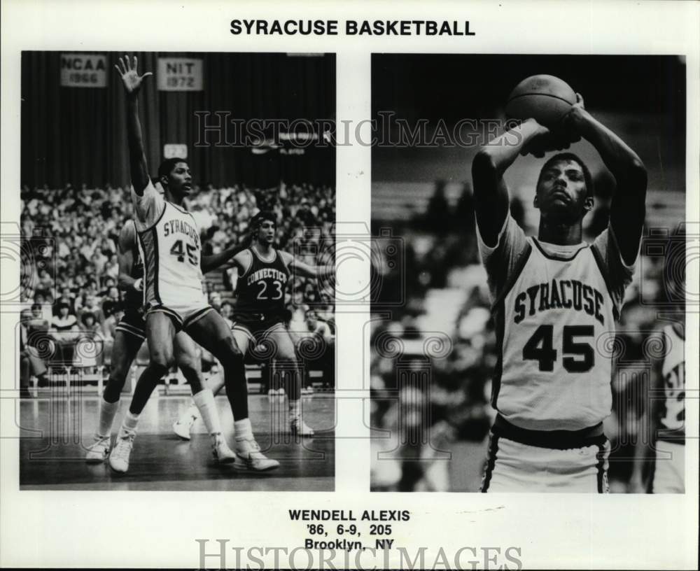 1986 Press Photo Syracuse University's basketball player, #45 Wendell Alexis- Historic Images