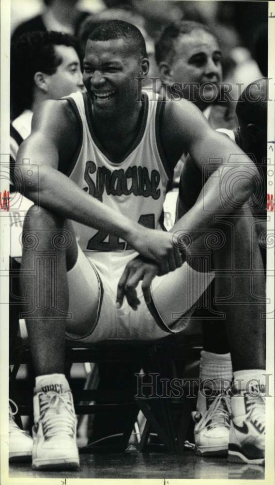 1989 Press Photo Derrick Coleman, Syracuse University Basketball Player- Historic Images