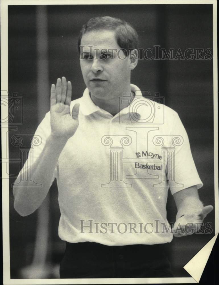 1985 Press Photo John Beilein, LeMoyne College Basketball Coach, Syracuse- Historic Images