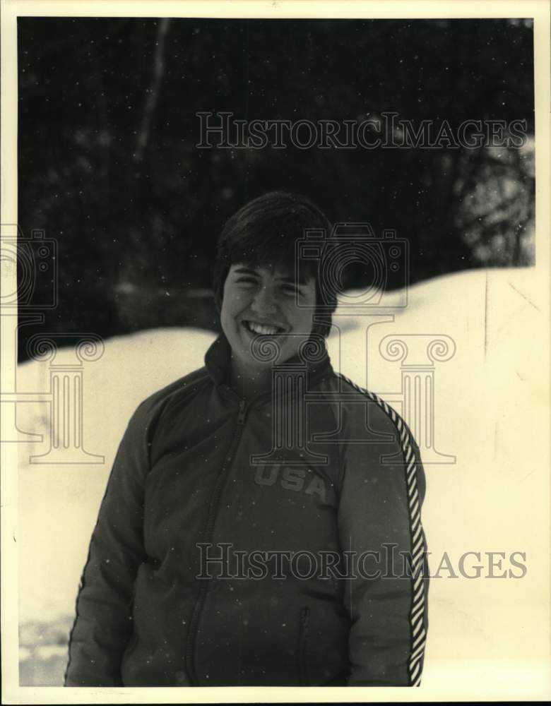 1979 Press Photo Gretchen Burns, member of the USA speed skating team- Historic Images