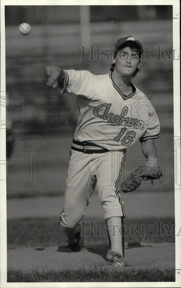 1987 Press Photo Joe Szakalski, Pitcher for Auburn Baseball Team- Historic Images