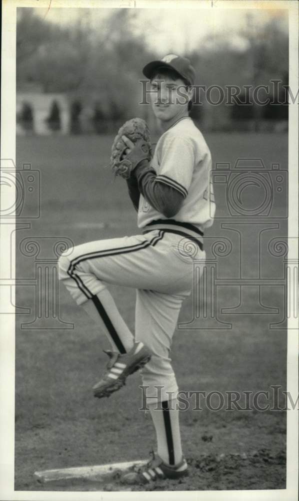 1987 Press Photo Auburn Baseball Pitcher Joe Szakalski- Historic Images