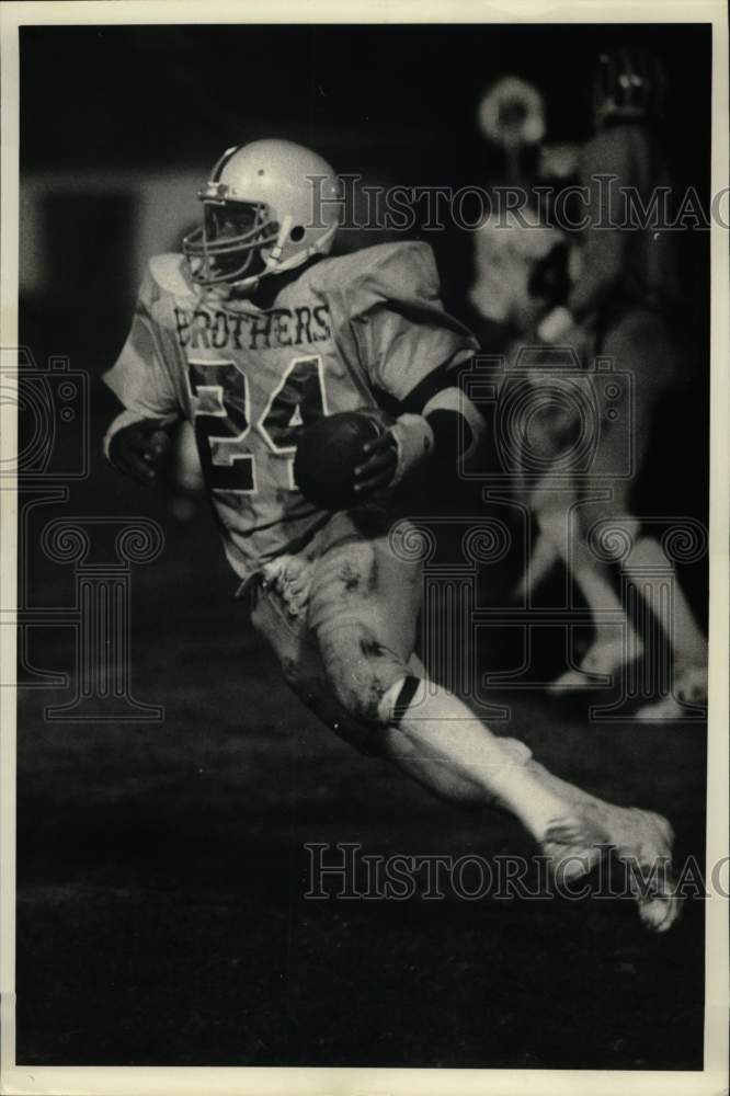 1983 Press Photo Christian Brothers Academy football player, Lorenzo Jackson- Historic Images