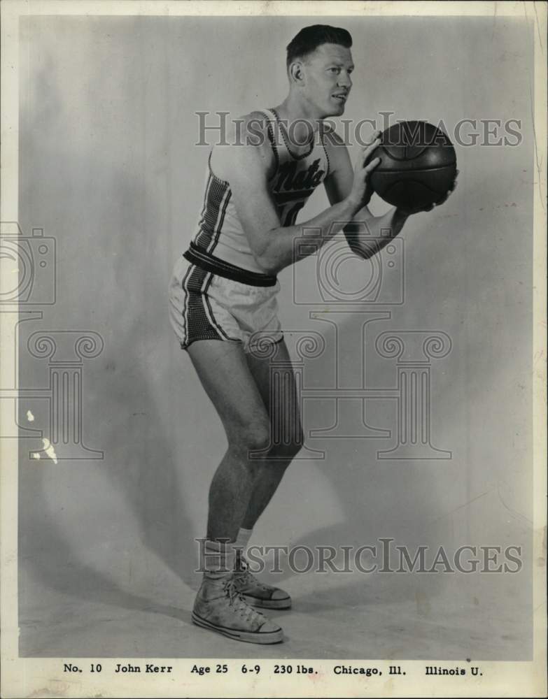 Press Photo John Kerr, Illinois University Basketball Player of Chicago- Historic Images