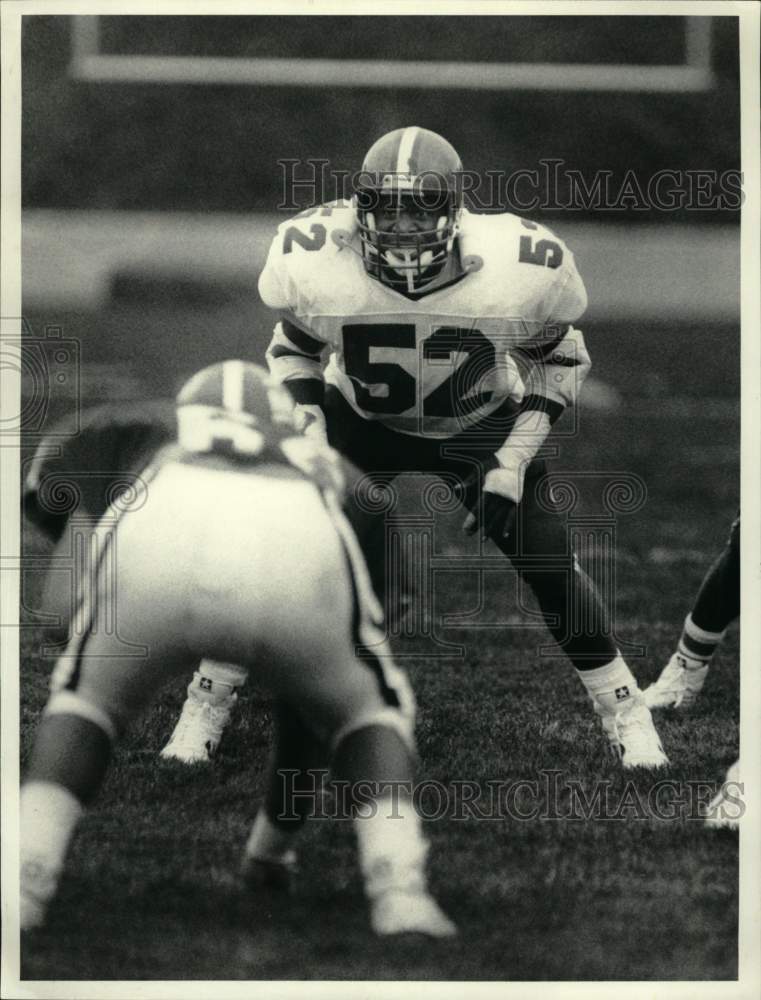 Press Photo Football Players on Field- Historic Images