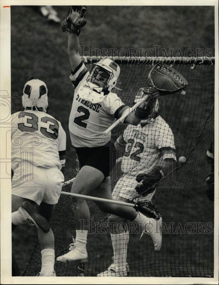 1983 Press Photo Syracuse University Lacrosse Game- Historic Images