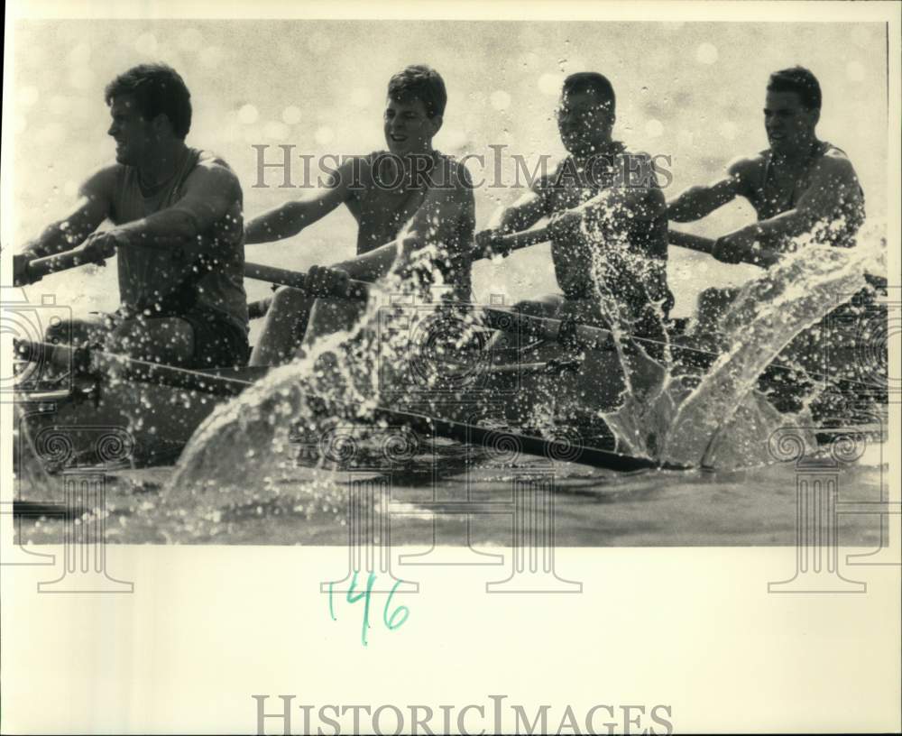 1988 Press Photo Syracuse University crew in final race of crew IRA Regatta- Historic Images