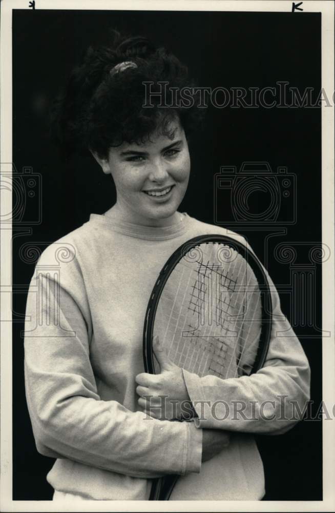 1989 Press Photo Ellen Barrett, Tennis Player for Fayetteville-Manlius- Historic Images