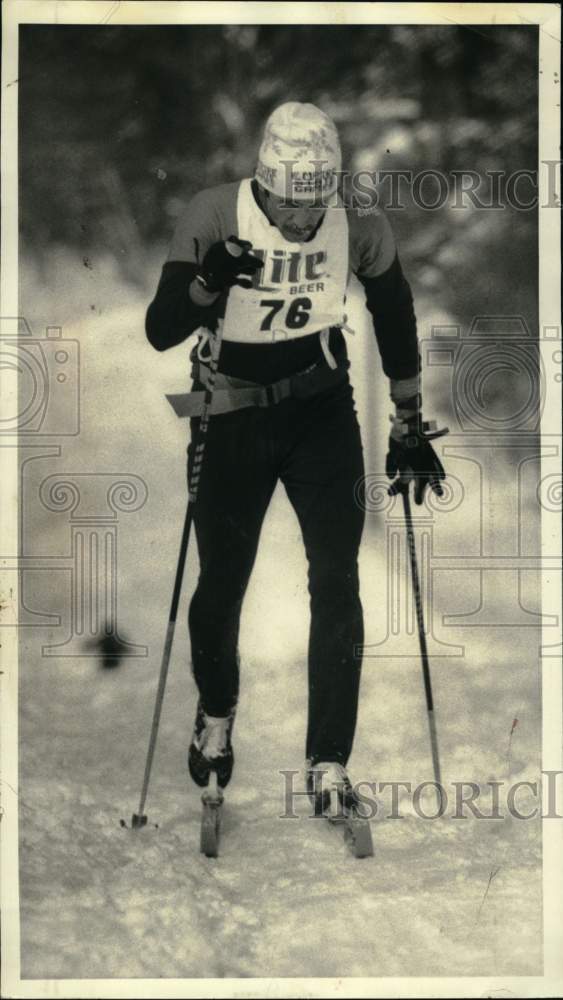 1985 Press Photo Todd Miller wins Tug Hill Tourathon Cross Country Ski Race- Historic Images