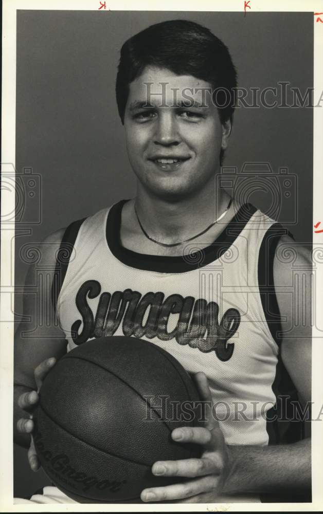 1990 Press Photo David Siock, Basketball Player for Syracuse University- Historic Images